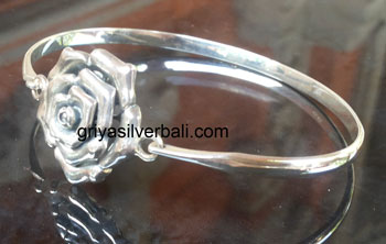 Bangle bali silver bead