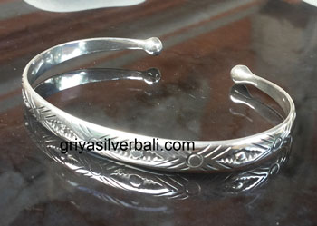 Bangle bali silver bead