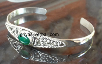 Bangle bali silver bead