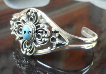 Bangle bali silver bead