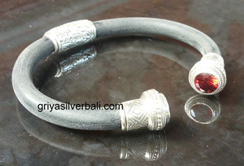 Bangle bali silver bead