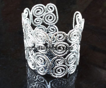 Bangle bali silver bead