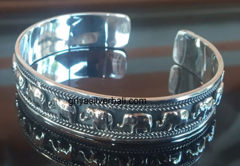 Bangle bali silver bead