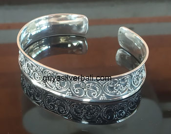 Bangle bali silver bead