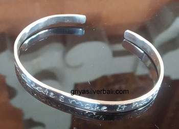 Bangle bali silver bead