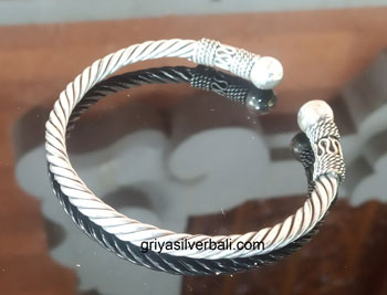 Bangle bali silver bead