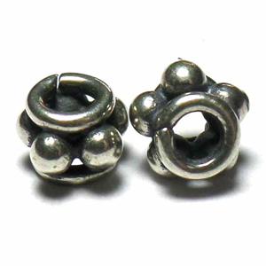 Granular bali silver bead