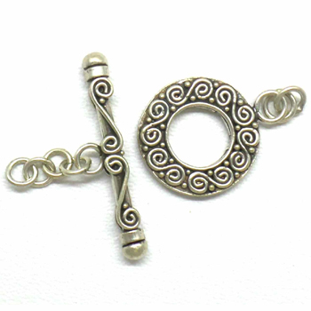 Bali Ornate Toggles bali silver bead