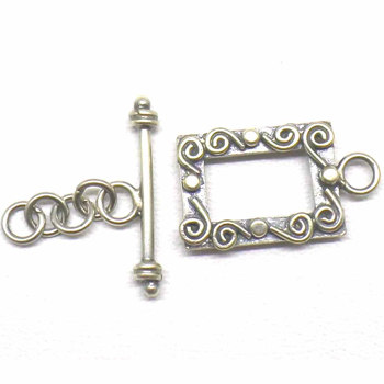 Bali Ornate Toggles bali silver bead