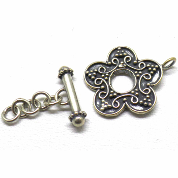 Bali Ornate Toggles bali silver bead