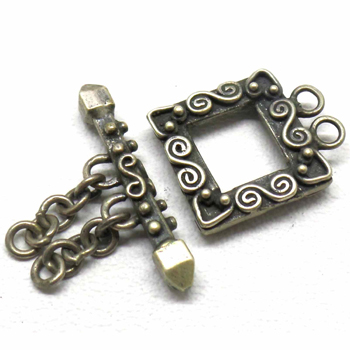 Bali Ornate Toggles bali silver bead