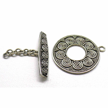 Bali Ornate Toggles bali silver bead