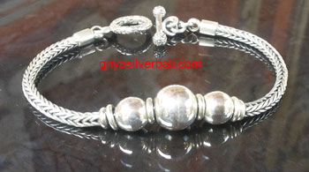 Bracelets bali silver bead