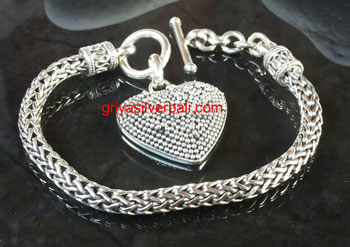 Bracelets bali silver bead