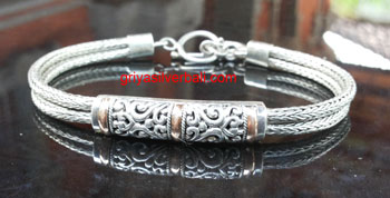 Bracelets bali silver bead