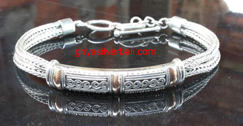 Bracelets bali silver bead