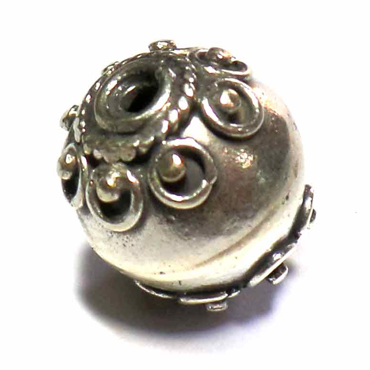 Round Bead bali silver bead