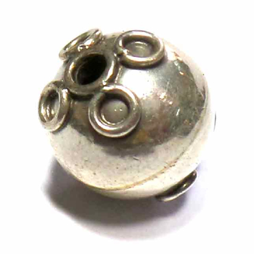 Round Bead bali silver bead