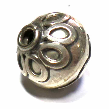 Round Bead bali silver bead