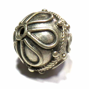 Round Bead bali silver bead