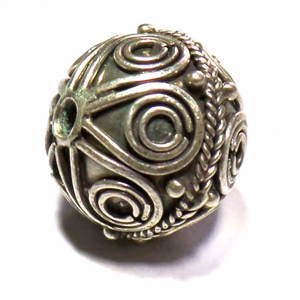 Round Bead bali silver bead