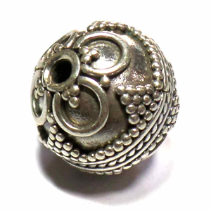 Round Bead bali silver bead