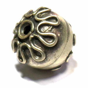 Round Bead bali silver bead