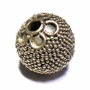 Round Bead bali silver bead