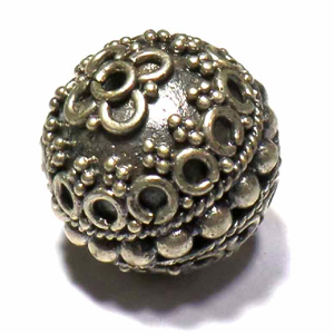 Round Bead bali silver bead