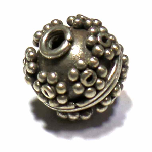 Round Bead bali silver bead