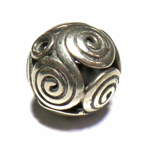 Round Beads bali silver bead