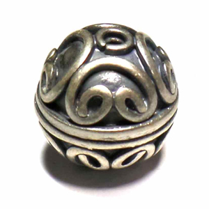 Round Beads bali silver bead