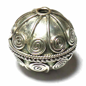 Round Beads bali silver bead