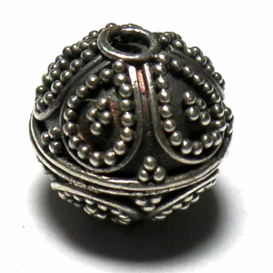 Round Beads bali silver bead