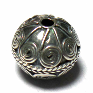 Round Beads bali silver bead