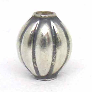 Stamped Beads bali silver bead