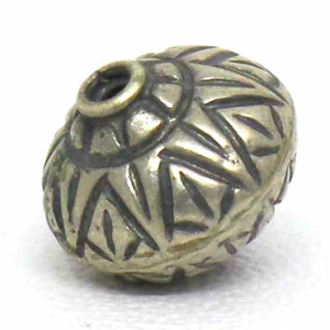 Stamped Beads bali silver bead