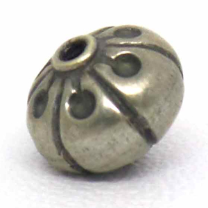 Stamped Beads bali silver bead