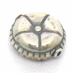 Stamped Beads bali silver bead