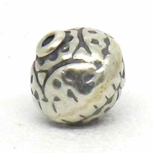 Stamped Beads bali silver bead