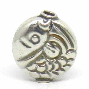 Stamped Beads bali silver bead