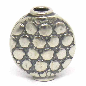 Stamped Beads bali silver bead