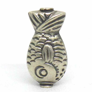 Stamped Beads bali silver bead