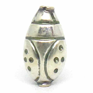 Stamped Beads bali silver bead