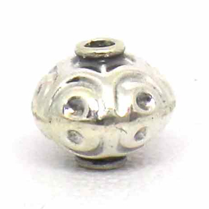 Stamped Beads bali silver bead