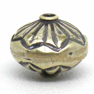 Stamped Beads bali silver bead