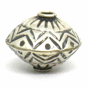 Stamped Beads bali silver bead