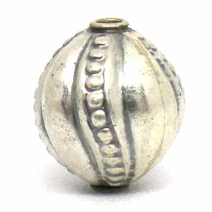 Stamped Beads bali silver bead