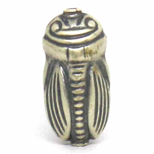 Stamped Beads bali silver bead