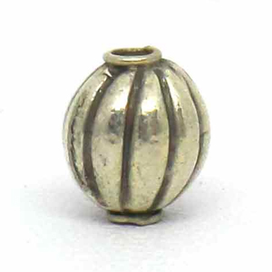 Stamped Beads bali silver bead